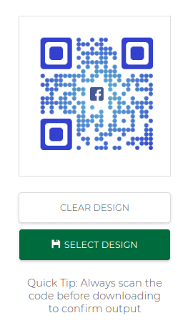 qr code generator with logo: select design