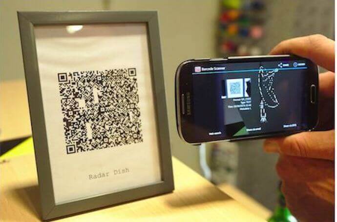 Scan QR Code through a smartphone